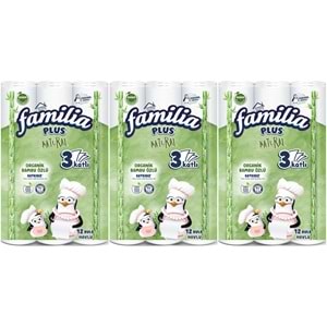 Familia Kağıt Havlu Natural (3 Katlı) Organik Bambu özlü 36 Lı Pk (3PK*12)