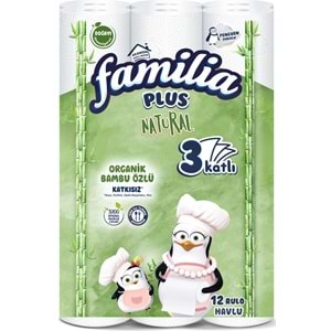 Familia Kağıt Havlu Natural (3 Katlı) Organik Bambu özlü 36 Lı Pk (3PK*12)
