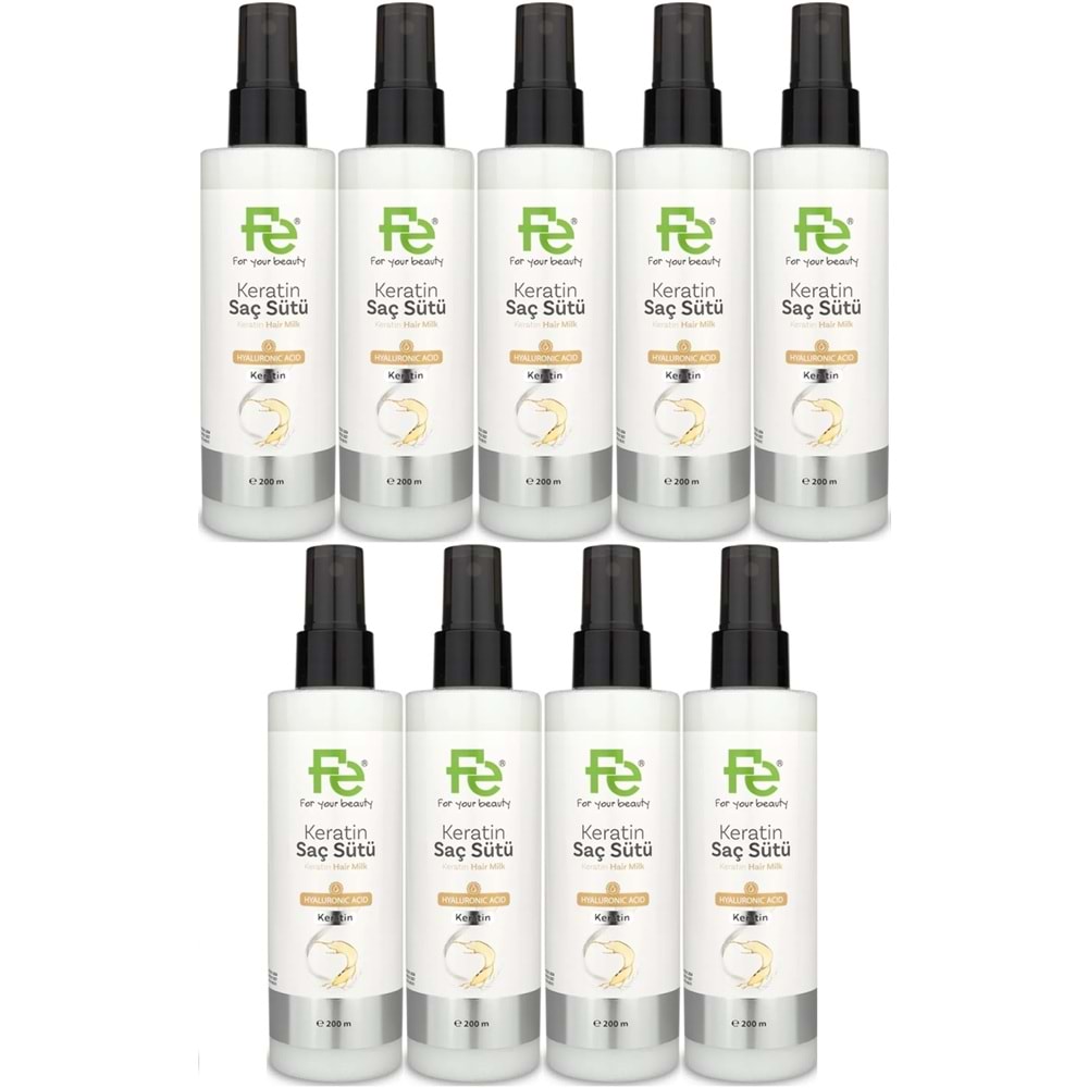 Fe Keratin Saç Sütü 200ML (9 Lu Set)