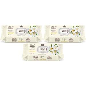 Fibril Islak Havlu Mendil 90 Yaprak Gizemli Yasemin Plastik Kapaklı (3 Lü Set) 270 Yaprak