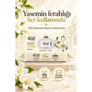 Fibril Islak Havlu Mendil 90 Yaprak Gizemli Yasemin Plastik Kapaklı (3 Lü Set) 270 Yaprak