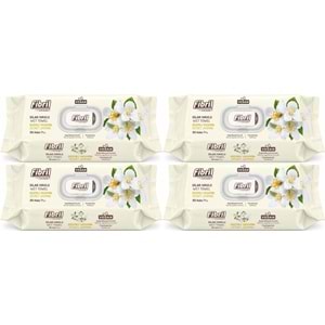 Fibril Islak Havlu Mendil 90 Yaprak Gizemli Yasemin Plastik Kapaklı (4 Lü Set) 360 Yaprak