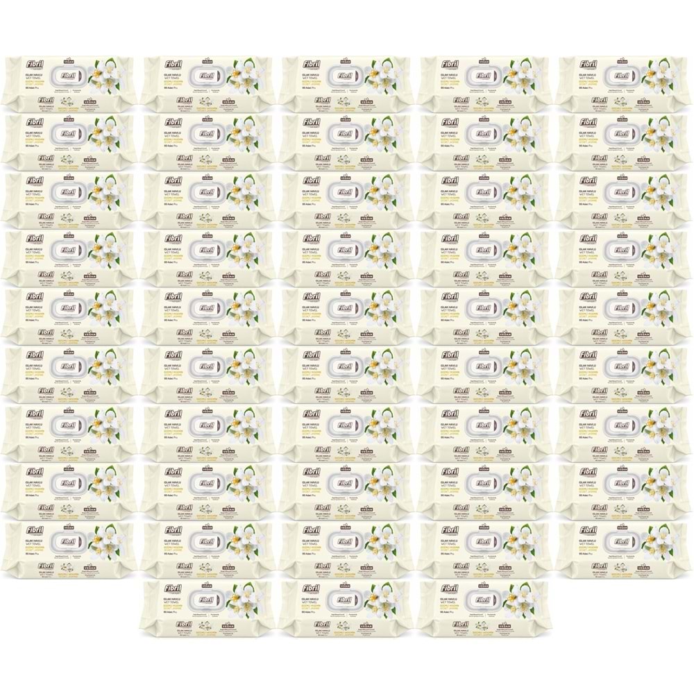 Fibril Islak Havlu Mendil 90 Yaprak Gizemli Yasemin Plastik Kapaklı (48 Li Set) 4320 Yaprak