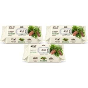 Fibril Islak Havlu Mendil 90 Yaprak Mistik Sedir Ağacı Plastik Kapaklı (3 Lü Set) 270 Yaprak