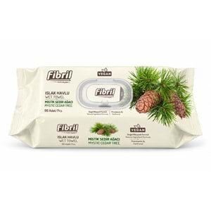 Fibril Islak Havlu Mendil 90 Yaprak Mistik Sedir Ağacı Plastik Kapaklı (3 Lü Set) 270 Yaprak