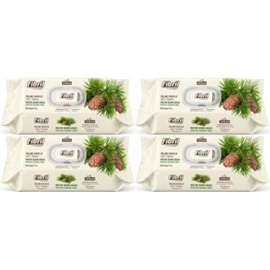 Fibril Islak Havlu Mendil 90 Yaprak Mistik Sedir Ağacı Plastik Kapaklı (4 Lü Set) 360 Yaprak