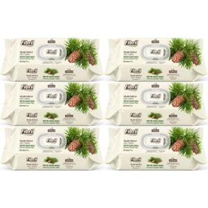 Fibril Islak Havlu Mendil 90 Yaprak Mistik Sedir Ağacı Plastik Kapaklı (6 Lı Set) 540 Yaprak
