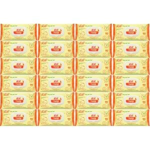 Fibril Islak Havlu Mendil 90 Yaprak Bebek Plastik Kapaklı (24 Lü Set) 2160 Yaprak