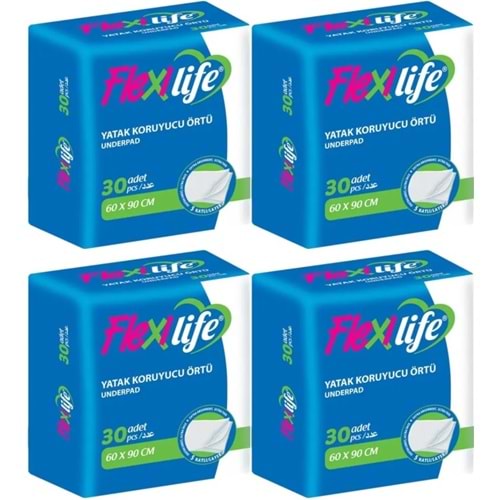 Flexi Life Kedi - Köpek - Evcil Haycan Çiş Tuvalet Eğitim Pedi 60*90CM 120 Adet (4PK*30)