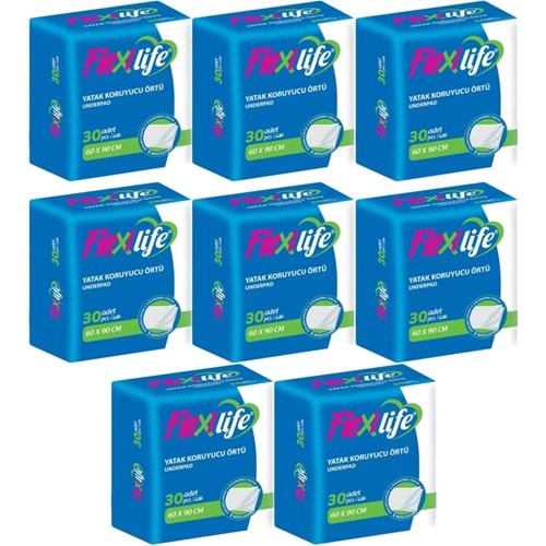 Flexi Life Kedi - Köpek - Evcil Haycan Çiş Tuvalet Eğitim Pedi 60*90CM 240 Adet (8PK*30)
