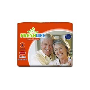 FreshLife Yetişkin Hasta Bezi Bel Bantlı L - Large - Büyük 90 Adet (3PK*30)