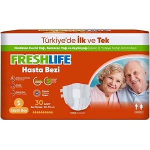 FreshLife Yetişkin Hasta Bezi Bel Bantlı S - Küçük - Small 240 Adet (8PK*30)