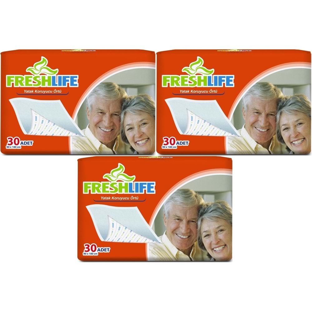 FreshLife Hasta Yatak Koruyucu 90*180CM 90 Adet (3PK*30)
