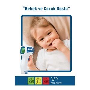 Getwell Ateş Ölçer Kızıl Ötesi Alından - Temassız - Uzaktan (Yetişkin & Bebek & Çocuk) (3 Lü Set)