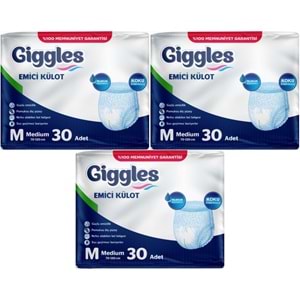 Giggles Yetişkin Bezi Emici Külot M-Orta Medium 90 Adet (3PK*30)