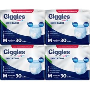 Giggles Yetişkin Bezi Emici Külot M-Orta Medium 120 Adet (4PK*30)