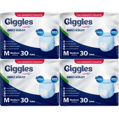 Giggles Yetişkin Bezi Emici Külot M-Orta Medium 120 Adet (4PK*30)
