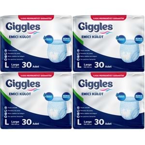 Giggles Yetişkin Bezi Emici Külot L-Büyük 120 Adet (4PK*30)