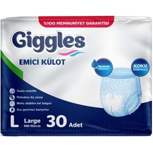 Giggles Yetişkin Bezi Emici Külot L-Büyük 150 Adet (5PK*30)