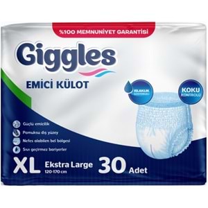 Giggles Yetişkin Bezi Emici Külot Ekstra Büyük (XL) 90 Adet (3PK*30)