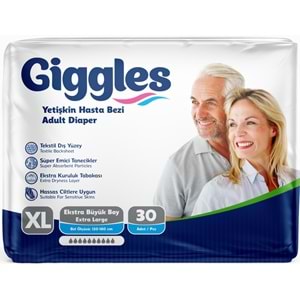 Giggles Yetişkin Bezi Bel Bantlı Tekstil Yüzey Ekstra Büyük (XL) 360 Adet (12PK*30)