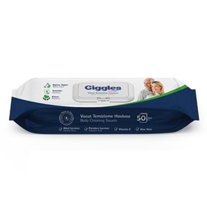 Giggles Yetişkin Vücut Temizleme Islak Mendil Havlu 400 Yaprak XL (Beyaz Sabun Kokulu) (8PK*50)