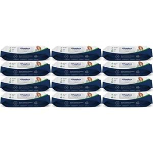 Giggles Yetişkin Vücut Temizleme Islak Mendil Havlu 600 Yaprak XL (Beyaz Sabun Kokulu) (12PK*50)