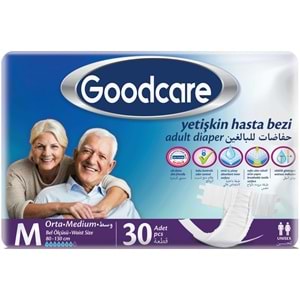 Goodcare Hasta Bezi Yetişkin Bel Bantlı Tekstil Yüzey M Medium - Orta 60 Adet (2PK*30)