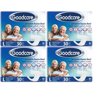 Goodcare Yetişkin Bezi Bel Bantlı Tekstil Yüzey L - Large - Büyük 120 Adet