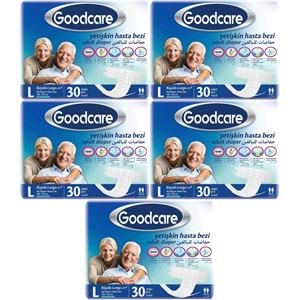 Goodcare Yetişkin Bezi Bel Bantlı Tekstil Yüzey L - Large - Büyük 150 Adet