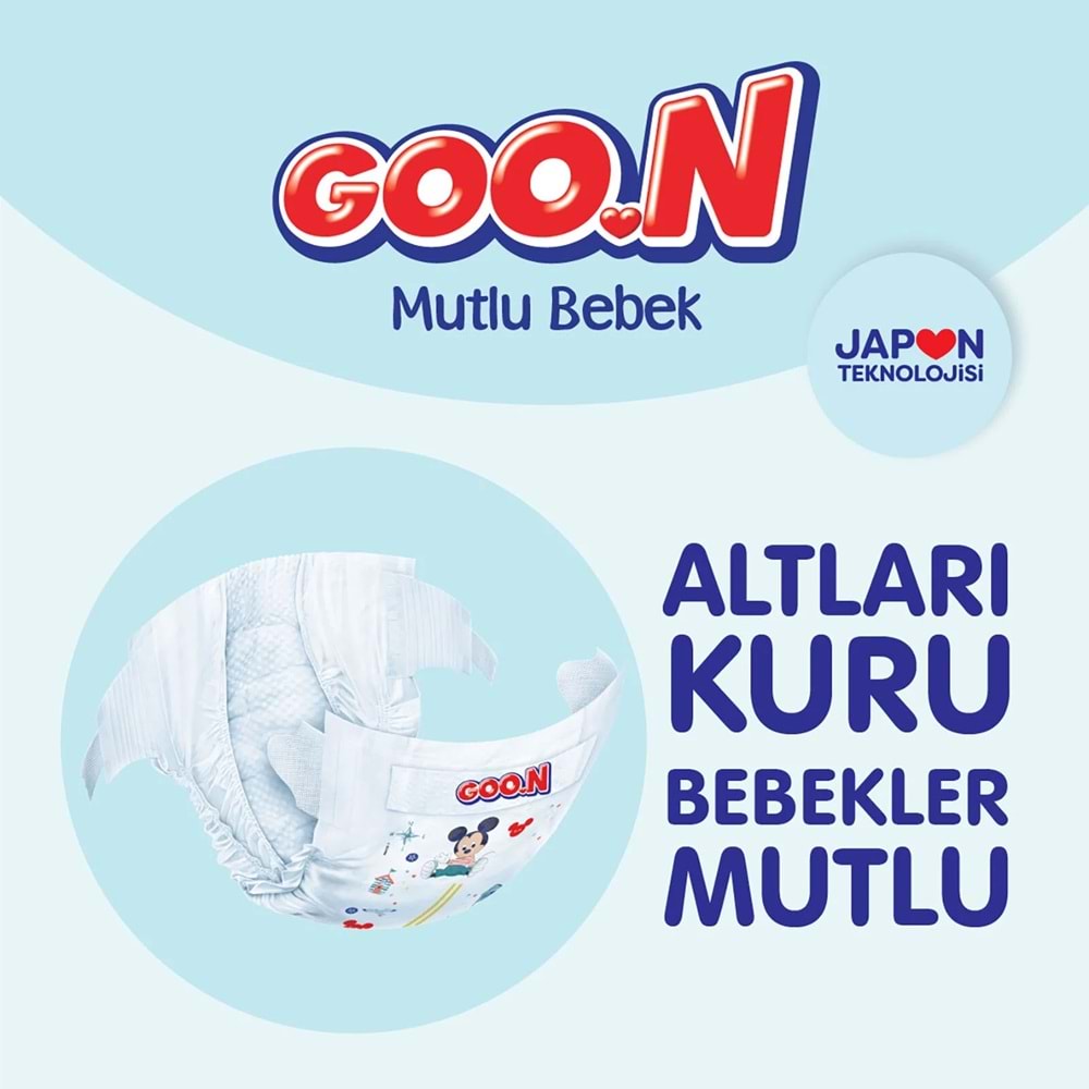 Goon Mutlu Bebek Bebek Bezi Beden:4 (9-14Kg) Maxi 200 Adet Ekonomik Fırsat Pk