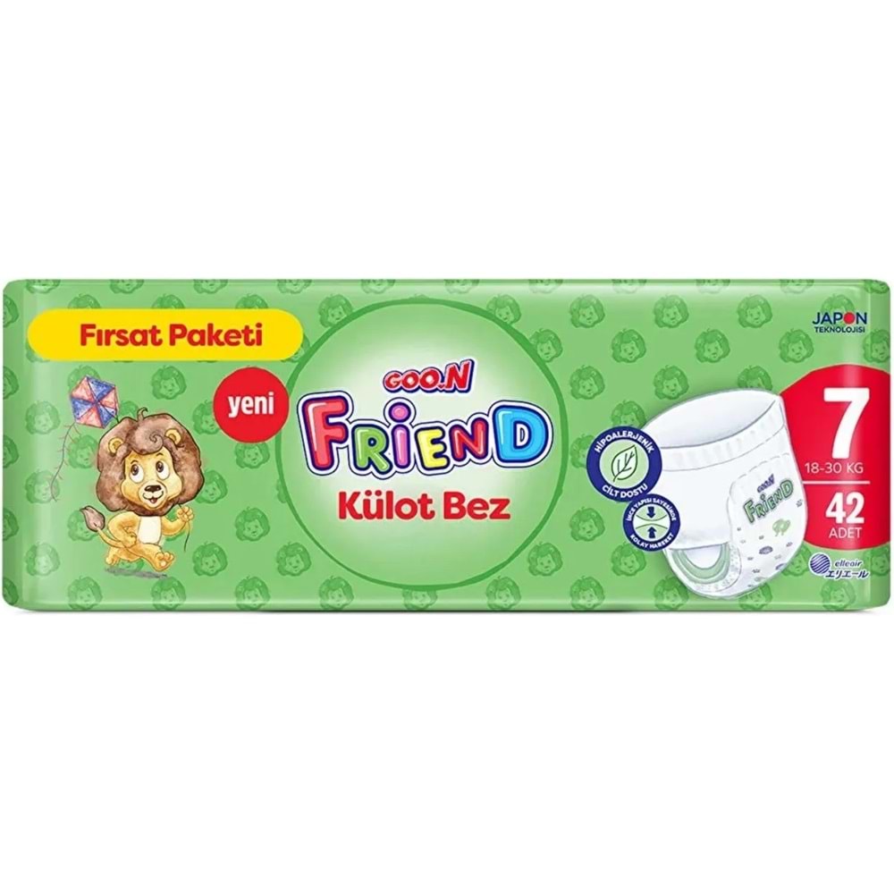 Goon Friend Külot Bebek Bezi Beden:7 (17-30KG) XX Large 126 Adet Aylık Fırsat Pk