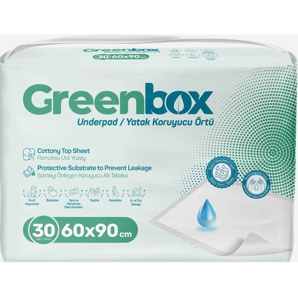 Greenbox Yetişkin Yatak Koruyucu Alt Açma Örtü 60x90 CM Adet 120 Adet