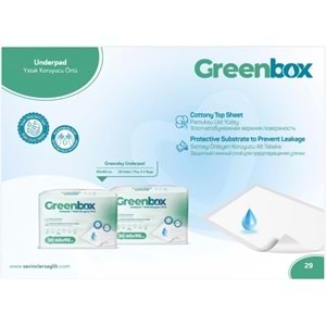 Greenbox Yetişkin Yatak Koruyucu Alt Açma Örtü 60x90 CM Adet 120 Adet