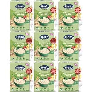 Hero Baby Kaşık Maması 200GR Sütlü 8 Tahıllı Meyveli + Islak Mendil Hediye (9 Lu Set)
