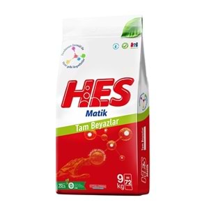 HES Matik Toz Çamaşır Deterjanı Karma 18KG Color/Renkliler-White/Beyazlar (144 Yıkama) (2PK*9KG)