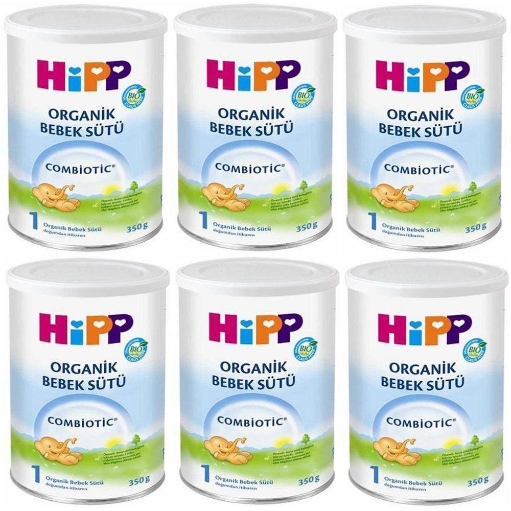 Hipp Organik Combiotic Bebek Sütü 350GR No:1 (6 Lı Set)