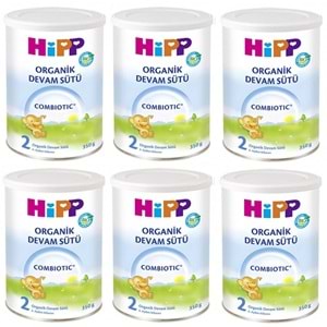 Hipp Organik Combiotic Bebek Sütü 350GR No:2 (6 Lı Set)