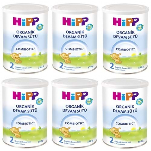 Hipp Organik Combiotic Bebek Sütü 350GR No:2 (6 Lı Set)