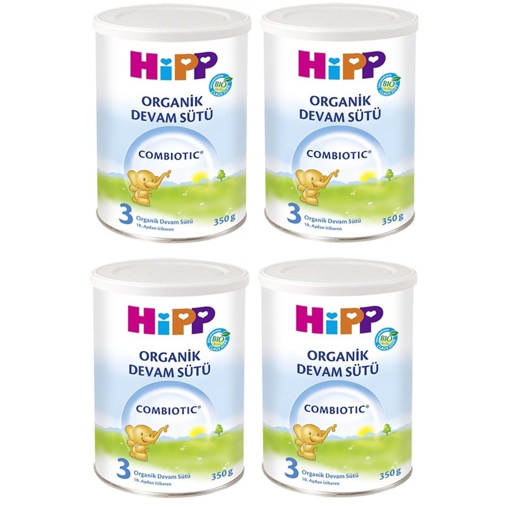 Hipp Organik Combiotic Bebek Sütü 350GR No:3 (4 Lü Set)