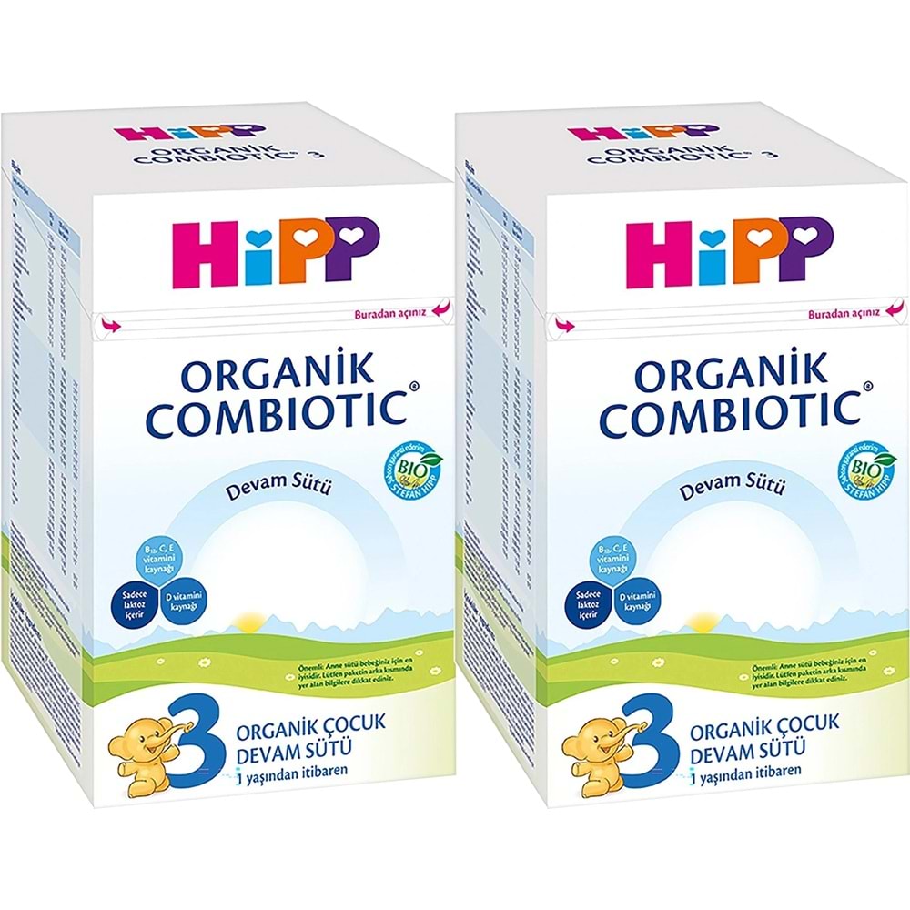 Hipp Organik Combiotic Bebek Devam Sütü 800GR No:3 (9. Aydan İtibaren) (2 Li Set)