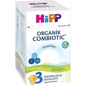 Hipp Organik Combiotic Bebek Devam Sütü 800GR No:3 (9. Aydan İtibaren) (3 Lü Set)