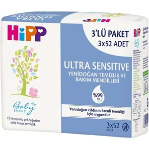 Hipp Baby Sanft Islak Havlu Mendil Karma Sensitive Yeni Doğan + Klasik 56 Lı Set 2784 Yaprak