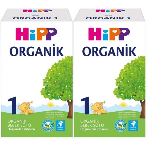 Hipp Organik Bebek Sütü 600GR No:1 (1. Aydan İtibaren) (2 Li Set)