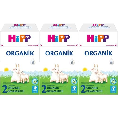 Hipp Organik Keçi Sütü Bazlı Devam Sütü 400GR No:2 (6.Aydan İtibaren) (3 Lü Set)
