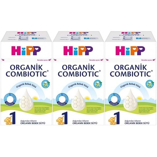 Hipp Organik Combiotic Bebek Sütü 600GR No:1 (0-6 Ay) (3 Lü Set)