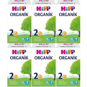 Hipp Organik Devam Sütü 600GR No:2 (6. Aydan İtibaren) (6 Lı Set)