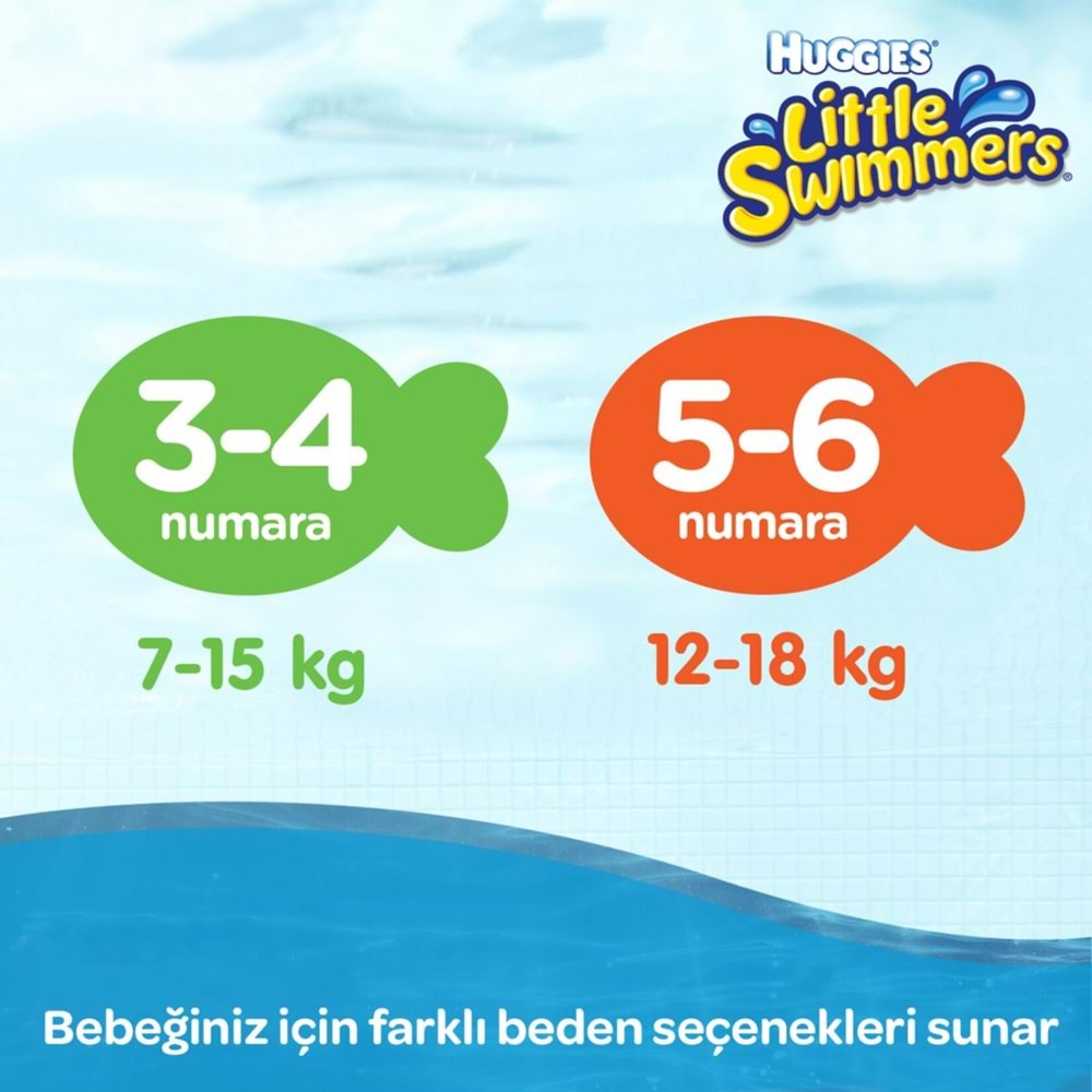 Huggıes Little Swımmers Mayo Bebek Bezi Karma Koli 3-4 ve 5-6 Beden 36 Paket (Standlı Koli)