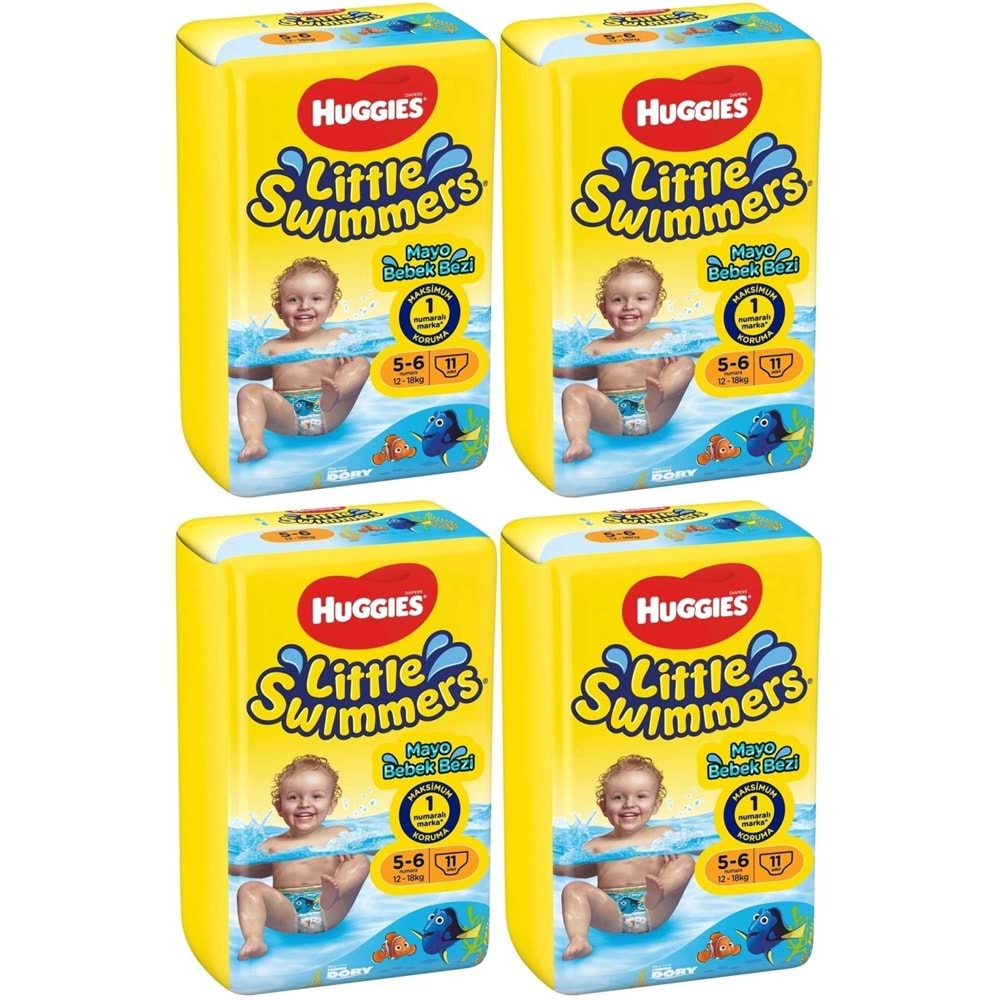 Huggıes Little Swımmers Mayo Bebek Bezi 5-6 Beden 12-18 KG 44 Adet 4PK*11