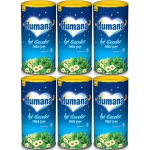 Humana İyi Geceler Çayı 200GR (Melisa Yağı İçeren Karışık Bitki İçecek Tozu) (6 Lı Set)